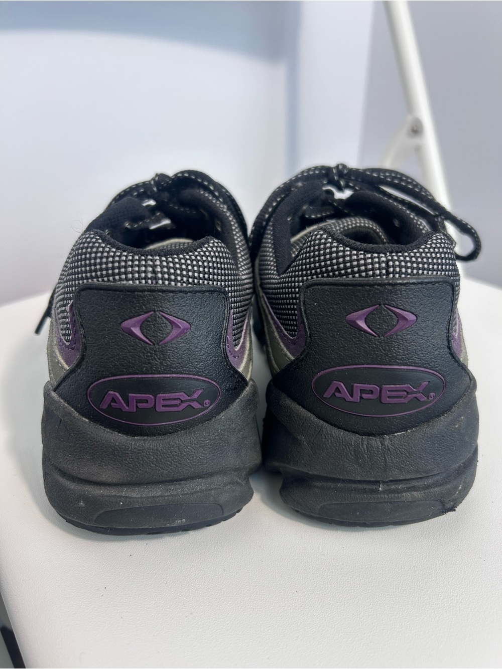 Apex Women’s Gray Purple Trail Walking Sneakers Shoes Size 8 - Picture 3 of 9